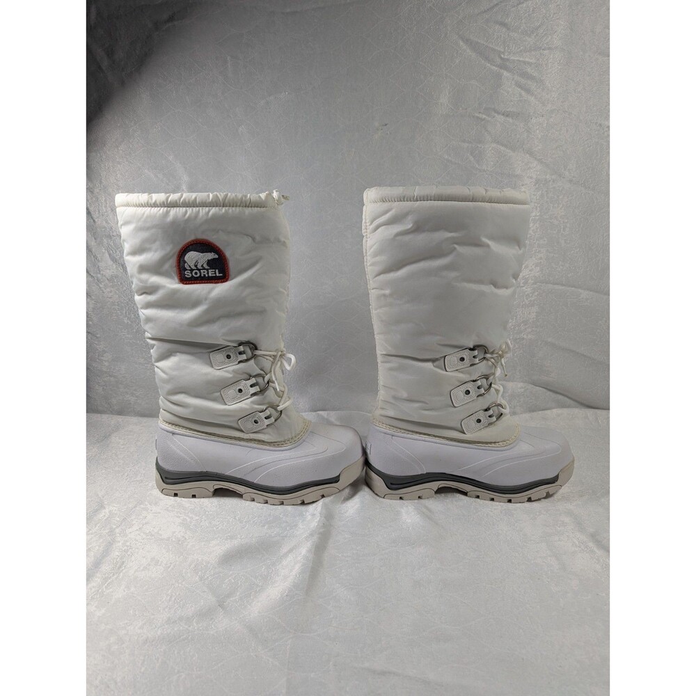 Sorel Snowlion XT Women's Size 11 White Insulated Tall Snow Boots Omni-Heat - Picture 3 of 8
